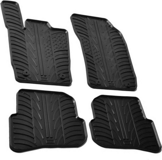 Lampa Set of Front and Rear Mats 4pcs Tray Type for Audi A1 2018 Black