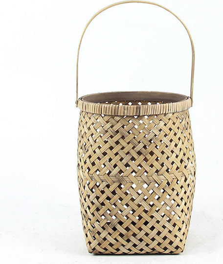 Zaros Φαναράκι Bamboo Επιτραπέζιο Μπεζ 16x16x20εκ.