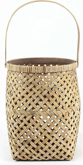 Zaros Φαναράκι Bamboo Επιτραπέζιο Μπεζ 23x23x28.5εκ.