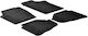 Lampa Set Front and Back Car Mats 4 Pieces Raised Sides Type for Volkswagen Fox 2005-2011 Black
