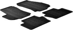 Lampa Set of Front and Rear Mats Tray Type 4pcs from Rubber for Opel Zafira Black