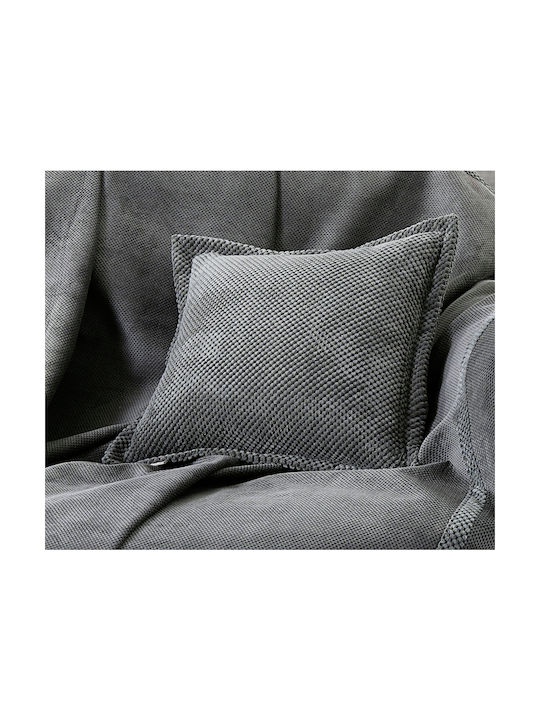 Guy Laroche Decorative Pillow Case Rubicon Fleece Gray 42x42cm.