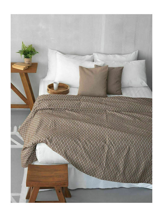 Palamaiki JQ008 Pique Blanket Single 170x250cm Brown