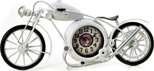 Zaros Zaros Tabletop Clock with Indicators Metal White CL264