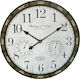 Zaros Zaros Wanduhr Metallisch Schwarz Ø60cm