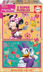 Ξύλινο Παιδικό Puzzle Minnie Happy Helpers 16pcs για 3+ Ετών Educa