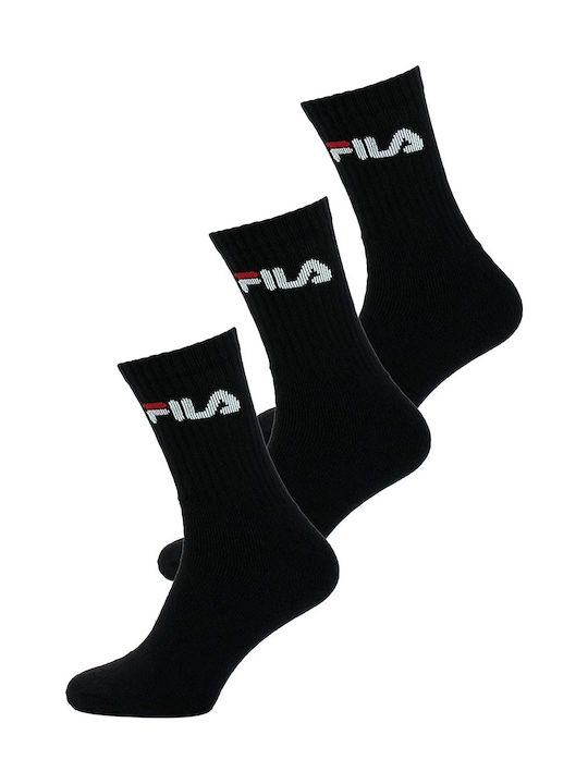 Fila Αθλητικές Κάλτσες Μαύρες 3 Ζεύγη
