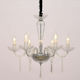 Aca Violet Chandelier 6xE14 Ø60cm with Candlesticks Transparent BLK80286PCC