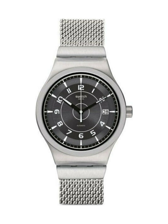 Swatch Sistem Meche Uhr Automatisch mit Silber Metallarmband