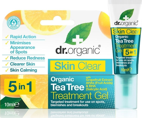 Dr.Organic Gel Tratament Organic Cu Arbore De Ceai Pentru Curățarea Tenului Mască Pentru Față 10ml