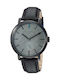 Ted Baker Watch Battery with Black Leather Strap TE15193008