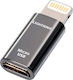 Audioquest Konverter Blitzschlag männlich zu Micro-USB weiblich Gray 1Stück