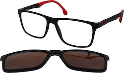 Carrera Männlich Kunststoff Brillenrahmen mit Clip On Schwarz 4009/CS 003/SP