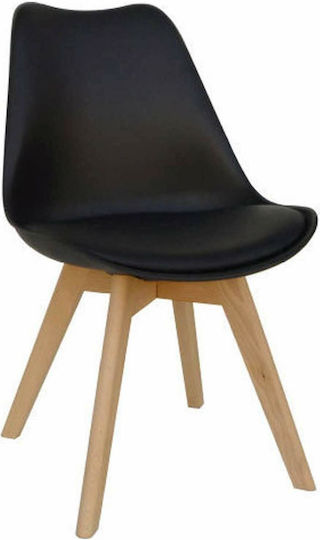 Logan Plus Stühle Küche Schwarz 1Stück 58x49x82cm