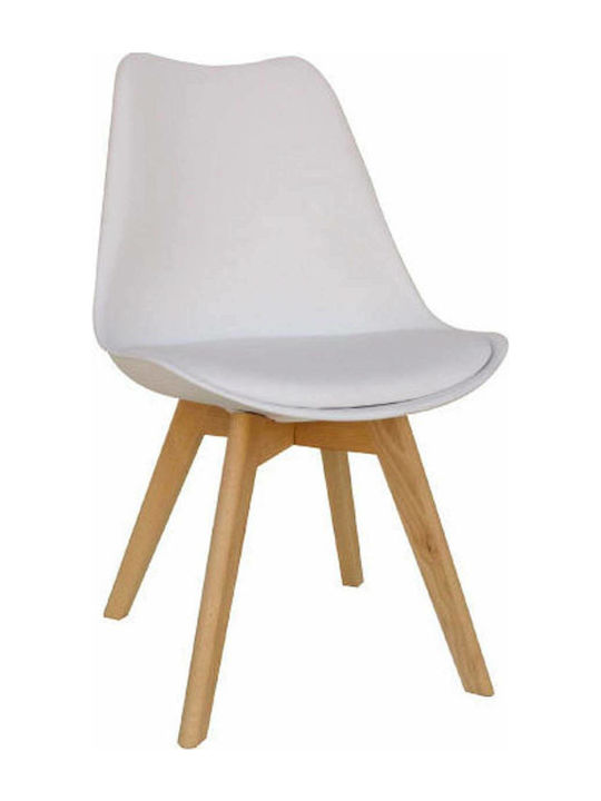 Logan Plus Καρέκλα Κουζίνας από Πολυπροπυλένιο Λευκή 58x49x82εκ.