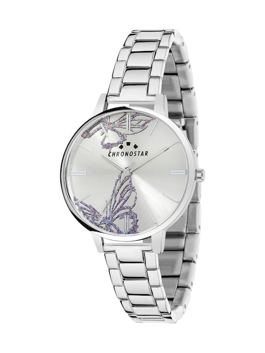 Chronostar Watch with Silver Metal Bracelet R3753267507