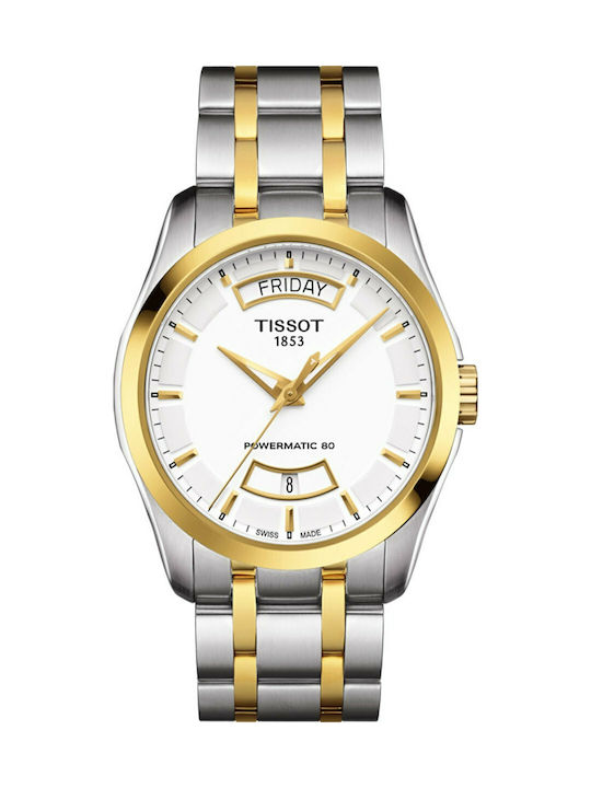 Tissot Couturier Powermatic 80 Automatic Watch with Metal Bracelet