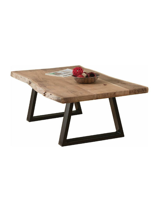 Lizard Slim Rectangular Solid Wood Coffee Table Natural L115xW65xH40cm