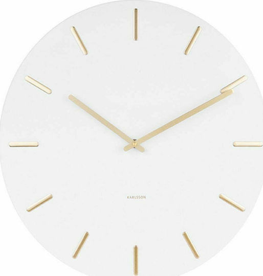 Karlsson Charm White 45cm Wanduhr Metallisch Weiß Ø45cm