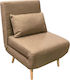 Sara Armchair Bed Brown 80x89x87cm