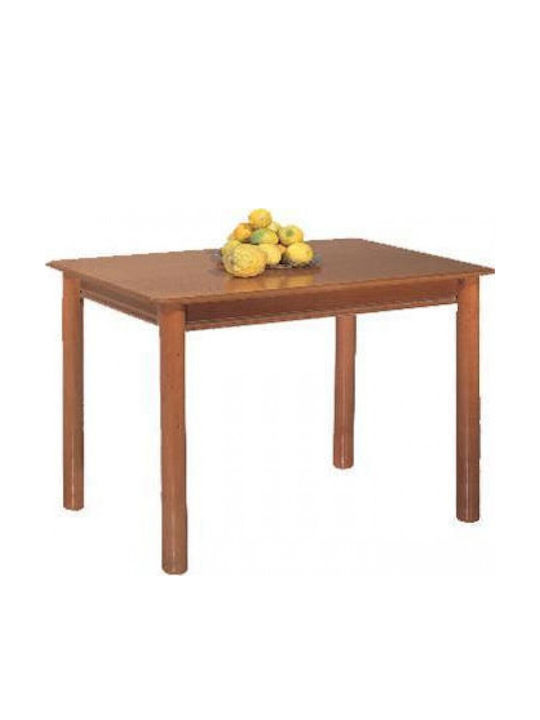 Table Kitchen Extendable Wooden Natural 100(+25)x60x76cm