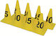 Amila Trainingskegel mit Zahlen 8Stück in Gelb Farbe