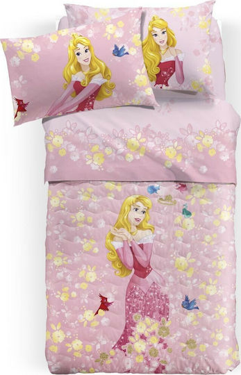 Palamaiki Kinder Steppdecke Semi-Doppel Aurora Rosa 160x250cm