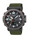 Casio Pro Trek Ceas Bărbătesc 51mm Solar cu Verde Curea din Material Textil