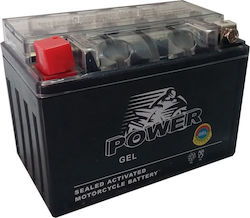 Power Batteries Gel GEL Motorcycle Battery YT9B-4 with Capacity 8Ah