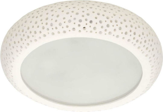 Inlight 42155Β Πλαφονιέρα Οροφής 40εκ. Λευκή με Ντουί E27