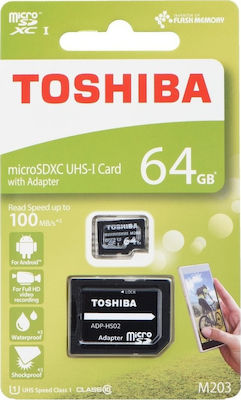 Toshiba M203 microSDXC 64GB Class 10 U1 UHS-I with Adapter