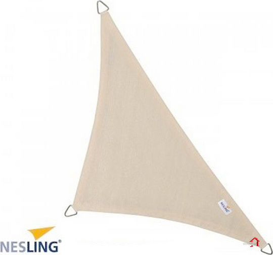 Nesling Τρίγωνο Πανί Σκίασης Εκρού με Κρίκους 5x5x7.1m 285gr/m²