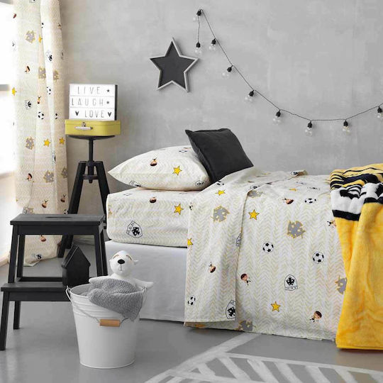 Palamaiki Kids Duvet Set Single with Pillowcase AEK 3 Yellow 160x240cm