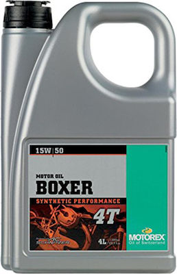 Motorex Boxer 4T Συνθετικό Λάδι Μοτοσυκλέτας για Τετράχρονους Κινητήρες 15W-50 4lt