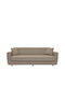 Juan Three-Seater Fabric Sofa Bed with Storage Space Brown 210x84cm