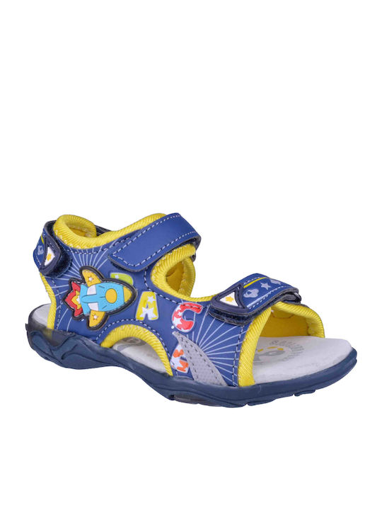Kinder Sandalen Franco mit Klettverschluss & Lichtern Blau