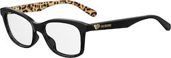 Moschino Plastic Eyeglass Frame Black MOL517 807