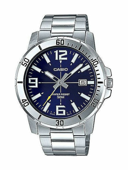Casio Men's Watch 45mm Battery with Silver Meta...