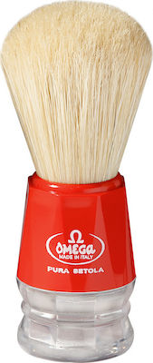 Omega 10018 Shaving Brush with Boar Hair Bristles 23mm Red