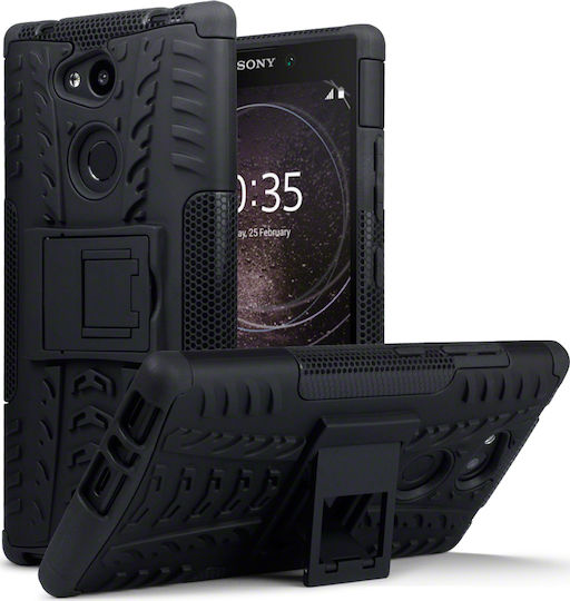Terrapin Rugged Armor Back Cover Πλαστικό Μαύρο (Xperia L2)