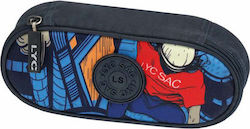 Lyc Sac Pencil Case with 1 Compartment Blue