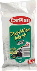 Car Plan Tücher Reinigung für Kunststoffe im Innenbereich - Armaturenbrett mit Duft Apfel Dash Wipe Matt Apple MDW020