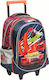 Gim Hot Wheels School Bag Trolley for Elementary with Water Bottle Holder Multicolour 27litre