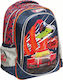 Gim Hot Wheels Thrill School Bag Backpack Kindergarten Multicolour with Water Bottle Holder