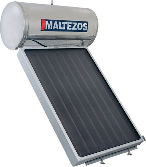 Maltezos MALT SAC Încălzitor solar de apă 125 litri Inox Energie Triplă cu colector de 1.5 metri pătrați