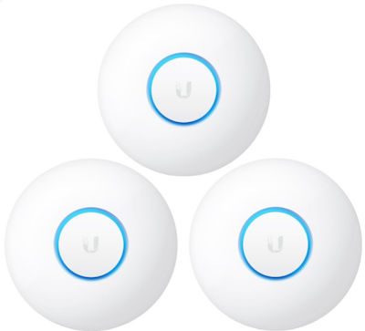 Ubiquiti UniFi nanoHD Access Point Wi‑Fi 5 Dual Band (2.4 & 5GHz) σε Τριπλό Kit