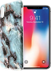 Volte-Tel 5.8 MARBLE TPU Umschlag Rückseite Silikon Blau (iPhone X / Xs) 8208324