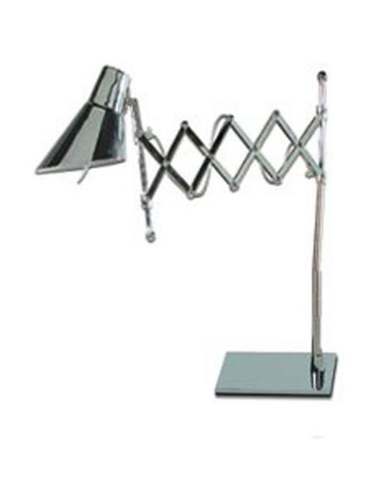 Zaros Metal Table Lamp with Silver Shade and Base