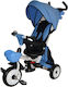 Kids Tricycle Convertible, With Storage Basket, Sunshade & Push Handle for 1-5 Years Blue