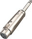 Soundsation Конвертор 6.3mm Мъжки в XLR Женски Сребрист 1 Брой SADA06-1
